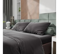 Комплект постельного белья Этель Евро Tencel 200х220 см, 230х245 см, 50х70см-2шт, цв. чёрный 10655074