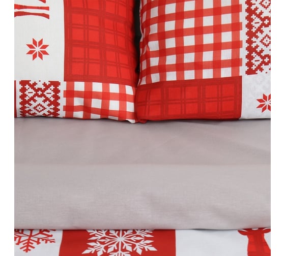Комплект постельного белья Этель евро New Year's patchwork 200х217 см, 220х240 см, 70х70 см -2 шт, бязь 125 г/м2 9823657