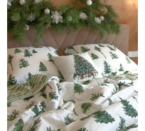 Комплект постельного белья Этель Елки 2 сп 175х215 см, 200х220 см, 70х70 см -2 шт, поплин 125 г/м2 7099486