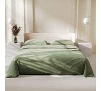 Комплект постельного белья Этель евро Green cage 200х215 см, 225х240 см, 50х70± 3 см - 2 шт, новосатин 10326503