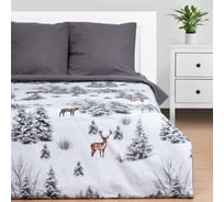 Комплект постельного белья Этель евро Snow forest 200х215 см, 220х240 см, 70х70 см - 2 шт, поплин 7673985