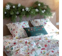 Комплект постельного белья Этель евро Зимний винтаж 200х217 см, 220х240 см, 70х70 см-2 шт, 100% хл, поплин 2588717