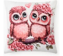 Подушка Этель "Совушки", 40х40 см, 100% п/э, велюр 10781891