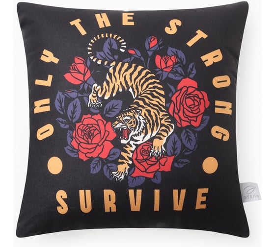 Подушка декоративная Этель "Survive" 40x40 см, велюр, 100% п/э 10805383 1