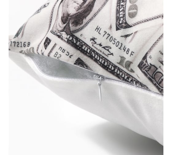 Подушка декоративная Этель "Dollars" 40x40 см, велюр, 100% п/э 10805387