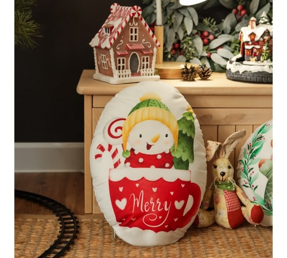 Подушка декоративная Этель "Merry" 28х37см 10418349