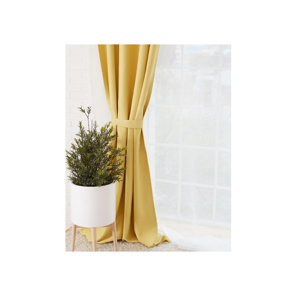 Штора портьерная Этель 250x265, желтый, блэкаут, 100% п/э 9364944 ...