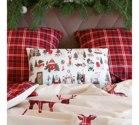 Подушка декоративная Этель Christmas moments 60х40 см 10418363
