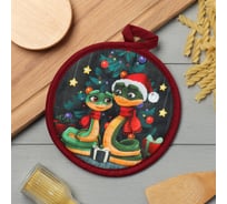 Прихватка Этель "Счастья" 17*17 см, 100% хлопок, саржа 10202654