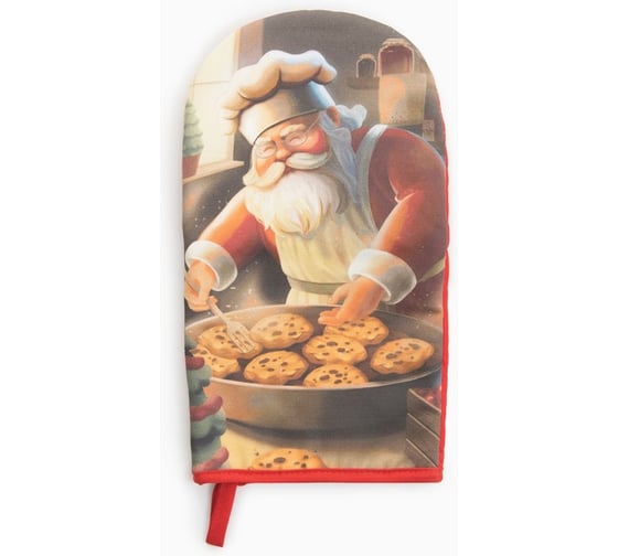 Варежка-прихватка Этель Сookies 15x28 см, саржа, 100% хлопок, ватин 250 г/м2 10366908 1