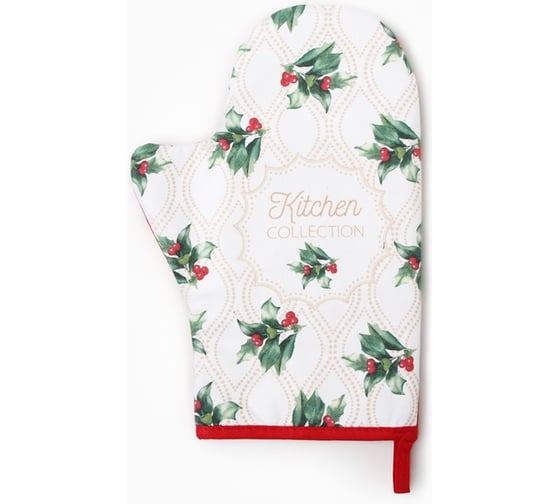Варежка-прихватка Этель Сhristmas melody 20x28 см, саржа, 100% хлопок, ватин 250 г/м2 10366962 1