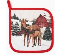 Прихватка Этель Нorse family саржа, 19x19 см, 100% хлопок, ватин 250 г/м2 10366973