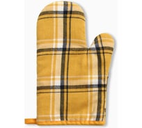 Варежка-прихватка Этель Клетка цв.желтый 26*16 см, 100% п/э 10513434
