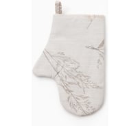Варежка-прихватка Этель "Flower herbarium" 20x27 см, 100% хлопок, репс 210 г/м2 10283405