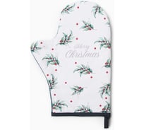 Варежка-прихватка Этель Snow fun 20x28 см, саржа, 100% хлопок, ватин 250 г/м2 10366978