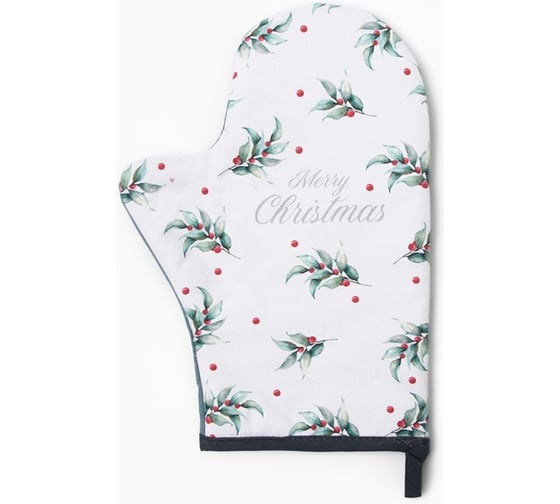Варежка-прихватка Этель Snow fun 20x28 см, саржа, 100% хлопок, ватин 250 г/м2 10366978 1