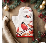 Варежка-прихватка Этель Winter season 20x28 см, саржа, 100% хлопок, ватин 250 г/м2 10366968