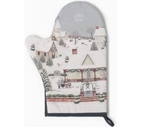 Варежка-прихватка Этель Winter village 20x28 см, саржа, 100% хлопок, ватин 250 г/м2 10366975