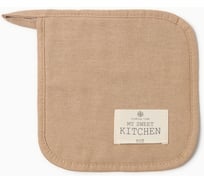 Прихватка Этель ECO, цв. бежевый, 19x19 см, 70% хлопок, 30% лен, ватин 250 г/м2 10398296