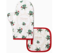 Набор кухонный Этель Сhristmas melody варежка 20x28 см, прихватка 19x19 см, 100% хлопок 10366964