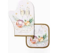 Набор кухонный Этель Еsthetics варежка 20x28 см, прихватка 19x19 см, 100% хлопок 10366961