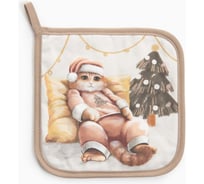 Прихватка Этель "Уютных вечеров" саржа, 19x19 см, 100% хлопок, ватин 250 г/м2 10366916