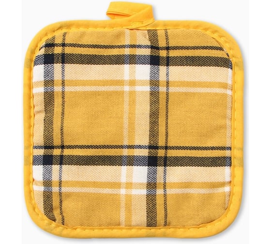 Прихватка Этель Клетка цв.желтый 17*17 см, 100% п/э 10513435 1
