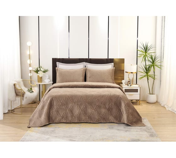 Покрывало SOFI DE MARKO Ариэль коричневый, 240x260 Пок-Ари-240x260кр 1