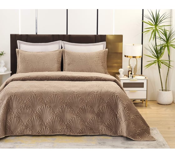 Покрывало SOFI DE MARKO Ариэль коричневый, 240x260 Пок-Ари-240x260кр