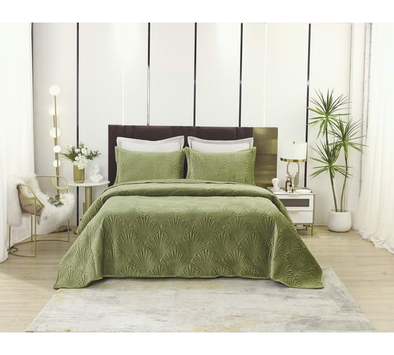 Покрывало SOFI DE MARKO Ариэль олива, 240x260 Пок-Ари-240x260о 1