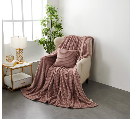 Плед SOFI DE MARKO Орландо пепельно-розовый, 160x220 Пл-Ор-160х220пр