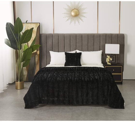 Плед SOFI DE MARKO Теодор черный, 210x230 Пл-ТД6-210х230 1