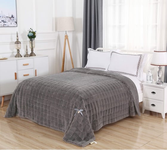 Плед SOFI DE MARKO Мадлен серый, 220x240 Пл-Мд2-220х240 1