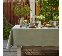 Скатерть Этель Linen collection green 145x220 см, 100% лён 210 г/м2 10610041