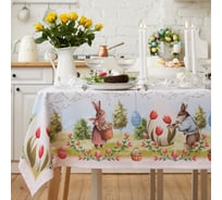 Скатерть Доляна Easter garden 145х180 +/- 3 см, 100% п/э 10343569