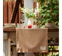 Дорожка Этель ECO, бежевый, 40x136 см, 70% хл, 30% лён, 190 г/м2 10398293