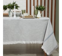 Скатерть Этель серый, 152x305 см, 100% хлопок 9621404