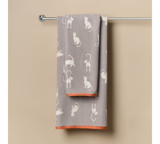 Полотенце махровое SOFI DE MARKO Kitty серое 50x90 Пол-Кт-50х90ср