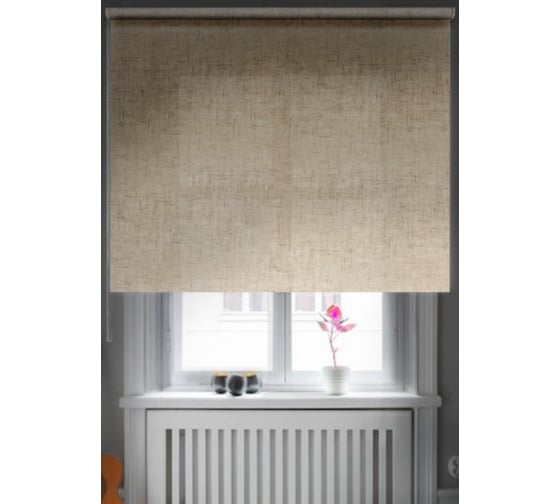 Рулонные шторы Эскар Канвас Лен 98х160 см, арт. 81450098160
