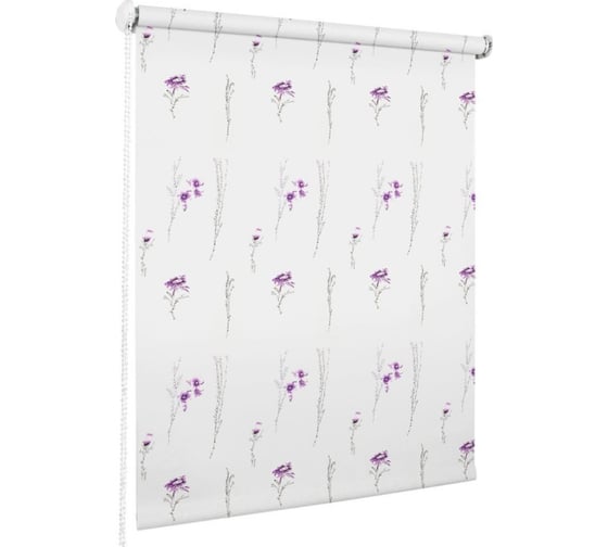 Рулонная штора Эскар Лаванда 180х175 белый с принтом, арт. 47450180160 1