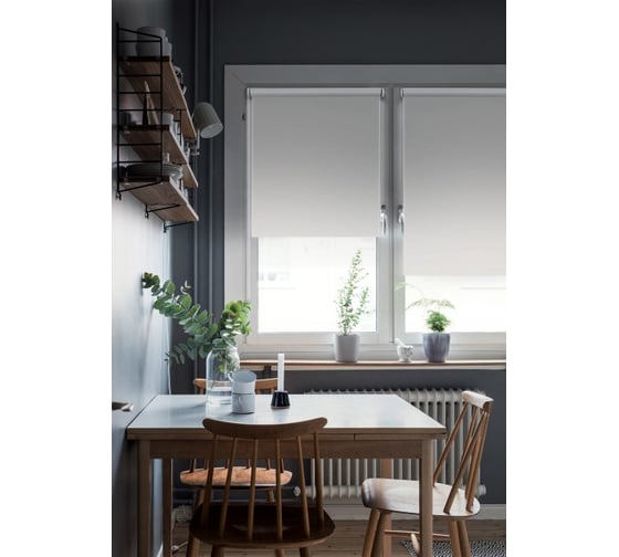 Рулонная штора Эскар Blackout, LUX цвет белый 98x170 см, арт. 81741098170