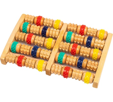 Деревянный массажер с резиновыми роликами BRADEX KZ 0484