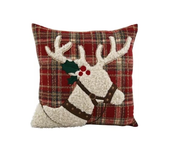 Чехол для подушки Arya Home 45x45 см Antler Magic Красный, бежевый 8680943241849