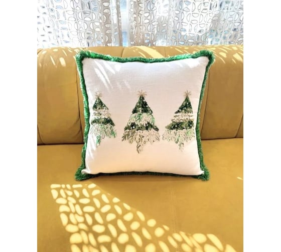 Чехол для подушки Arya Home 45x45 см Christmas Trio Разноцветный 8680943241153 1