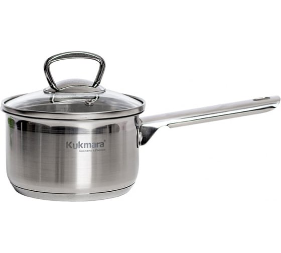 Ковш Kukmara ORION линии, 1 литр, диаметр 14 см, со стеклянной крышкой ORN-LDL1014G 1