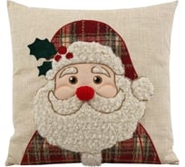 Чехол для подушки Arya Home 45x45 см Jolly Santa Красный, бежевый 8680943241832