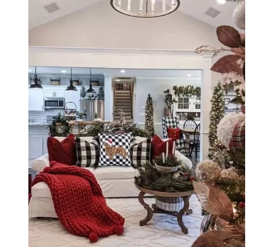 Чехол для подушки Arya Home 45x45 см Fluffy Белый, черный 8680943241672