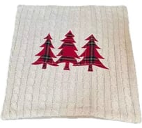 Чехол для подушки Arya Home 45x45 см Knitty Белый, красный 8680943241641