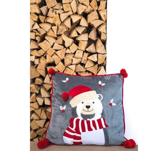 Чехол для подушки Arya Home Аrya 45x45 см Bees Серый 8680943222053