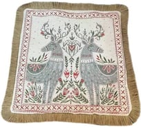 Чехол для подушки Arya Home 45x45 см Reindeer Бежевый, серый 8680943241665